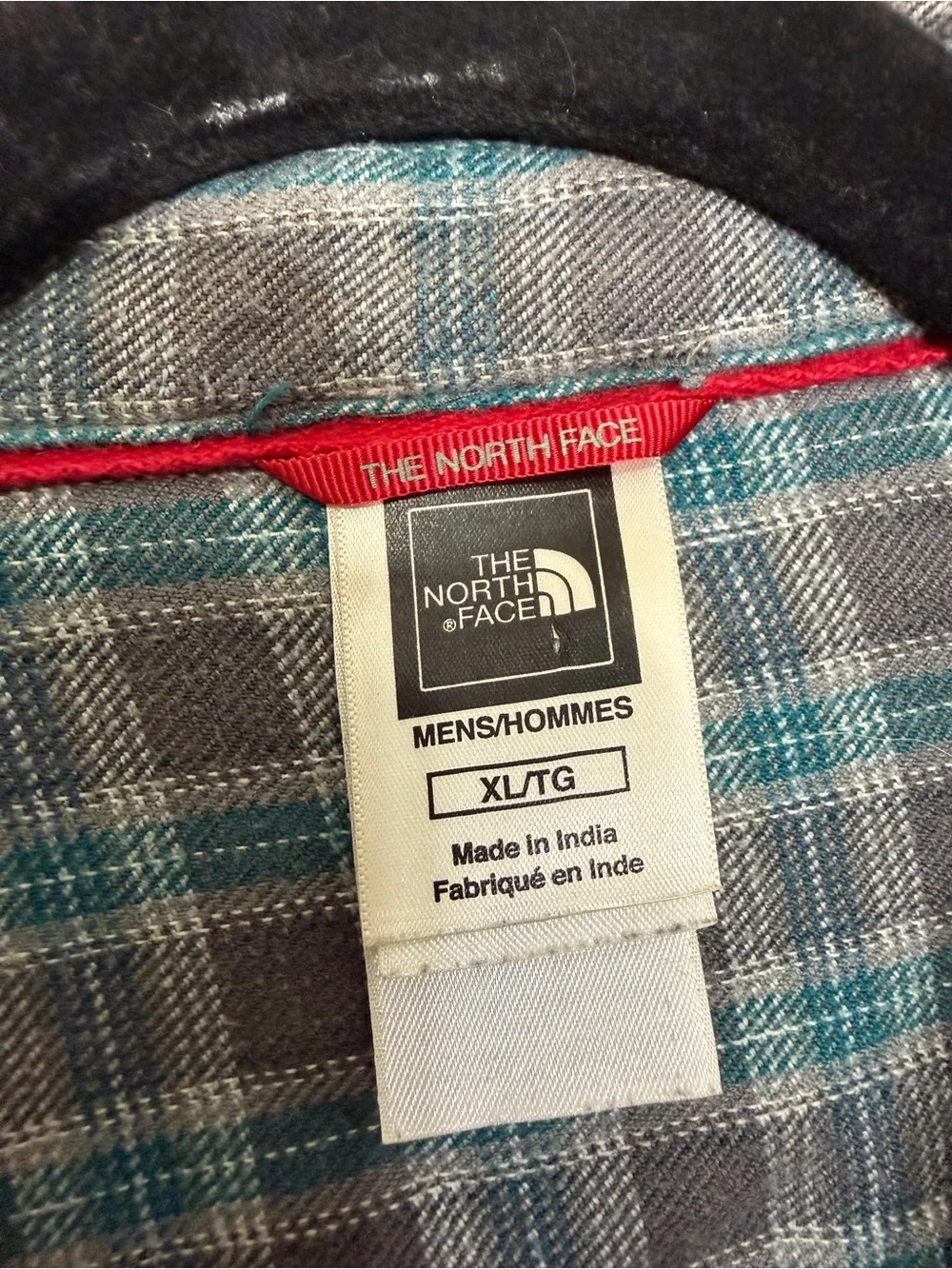 The North Face Men’s Cotton Button Down Flannel Shirt Size XL Gray
